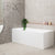 Cubix Square 1700mm Multifit Freestanding Bath, Matte White