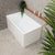 Cubix Square 1200mm Multifit Freestanding Bath, Matte White