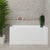 Cubix Square 1300mm Multifit Freestanding Bath, Matte White