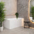 Cubix Square 1400mm Multifit Freestanding Bath, Gloss White
