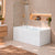 Cubix Square 1500mm Multifit Freestanding Bath, Gloss White