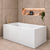 Cubix Square 1500mm Multifit Freestanding Bath, Gloss White