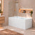 Cubix Square 1500mm Multifit Freestanding Bath, Matte White