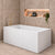 Cubix Square 1500mm Multifit Freestanding Bath, Matte White