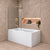 Cubix Square 1500mm Multifit Freestanding Bath, Matte White