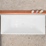 Cubix Square 1700mm Multifit Freestanding Bath, Gloss White