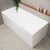 Cubix Square 1700mm Multifit Freestanding Bath, Matte White