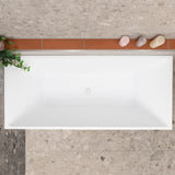 Cubix Square 1700mm Multifit Freestanding Bath, Matte White