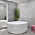 Sunshine Groove 1500mm Fluted Round Freestanding Bath, Matte White