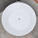 Sunshine Groove 1500mm Fluted Round Freestanding Bath, Matte White