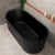 Brighton Groove 1700mm Fluted Oval Freestanding Bath, Matte Black *Clearance Stock*