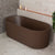 Agora Groove 1700mm Fluted Oval Freestanding Bath, Matte Chocolate Brown - SPECIAL EDITION