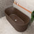 Agora Groove 1700mm Fluted Oval Freestanding Bath, Matte Chocolate Brown - SPECIAL EDITION
