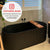 Agora Groove 1700mm Fluted Oval Freestanding Bath, Matte Black