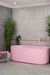 Agora Groove 1700mm Fluted Oval Freestanding Bath, Matte Pink - SPECIAL EDITION