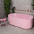 Agora Groove 1700mm Fluted Oval Freestanding Bath, Matte Pink - SPECIAL EDITION