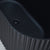 Agora Groove 1500mm Fluted Oval Freestanding Back to Wall Bath, Matte Black *Clearance Stock*