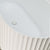 Agora Groove 1500mm Fluted Oval Freestanding Back to Wall Bath, Gloss White