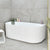 Agora Groove 1700mm Fluted Oval Freestanding Back to Wall Bath, Matte White