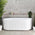 Agora Groove 1500mm Fluted Oval Freestanding Bath, Matte White