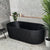 Agora Groove 1500mm Fluted Oval Freestanding Bath, Matte Black
