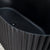 Agora Groove 1500mm Fluted Oval Freestanding Bath, Matte Black
