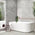**CLEARANCE STOCK Brighton Groove 1500mm Fluted Left Corner Freestanding Bath, Matte White