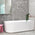 Brighton Groove 1700mm Fluted Right Corner Freestanding Bath, Matte White