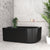 Agora Groove 1500mm Fluted Left Corner Freestanding Bath, Matte Black