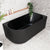 Agora Groove 1500mm Fluted Right Corner Freestanding Bath, Matte Black