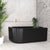 Agora Groove 1500mm Fluted Right Corner Freestanding Bath, Matte Black