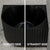 Agora Groove 1500mm Fluted Right Corner Freestanding Bath, Matte Black