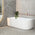 Agora Groove 1700mm Fluted Left Corner Freestanding Bath, Gloss White