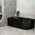 Agora Groove 1700mm Fluted Left Corner Freestanding Bath, Matte Black