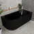 Agora Groove 1700mm Fluted Right Corner Freestanding Bath, Matte Black