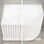 Agora Groove 1500mm Fluted Left Corner Freestanding Bath, Matte White