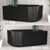 Agora Groove 1500mm Fluted Right Corner Freestanding Bath, Matte Black