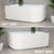 Agora Groove 1500mm Fluted Left Corner Freestanding Bath, Matte White