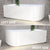 Agora Groove 1700mm Fluted Left Corner Freestanding Bath, Matte White