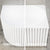 Agora Groove 1500mm Fluted Right Corner Freestanding Bath, Gloss White