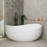Wave Oval 1600mm Wide Freestanding Bath, Gloss White