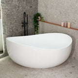 Wave Oval 1600mm Wide Freestanding Bath, Gloss White