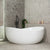 Wave Oval 1600mm Wide Freestanding Bath, Gloss White