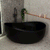 Wave Oval 1600mm Wide Freestanding Bath, Matte Black