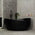 Wave Oval 1600mm Wide Freestanding Bath, Matte Black