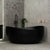 Wave Oval 1600mm Wide Freestanding Bath, Matte Black