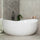 Wave Oval 1800mm Wide Freestanding Bath, Gloss White