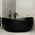 Wave Oval 1800mm Wide Freestanding Bath, Matte Black