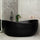 Wave Oval 1800mm Wide Freestanding Bath, Matte Black