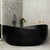 Wave Oval 1800mm Wide Freestanding Bath, Matte Black
